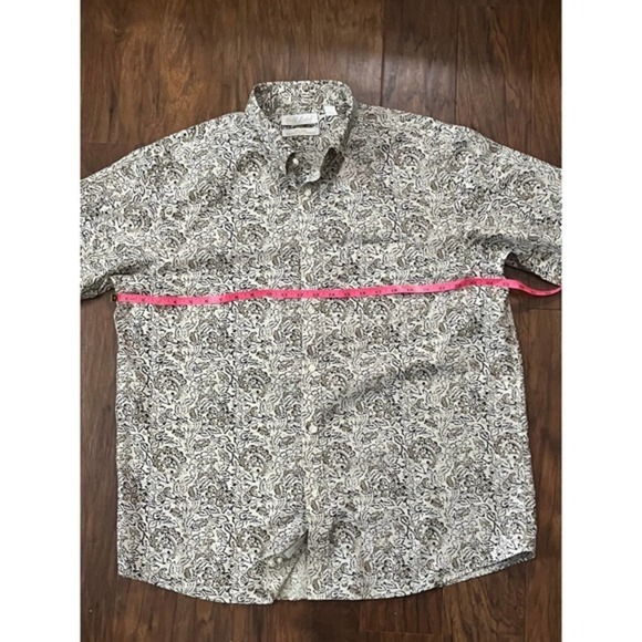 Roundtree & Yorke Gold Label Non-Iron‎ Performance Paisley Button Up/Down Large - Picture 6 of 7